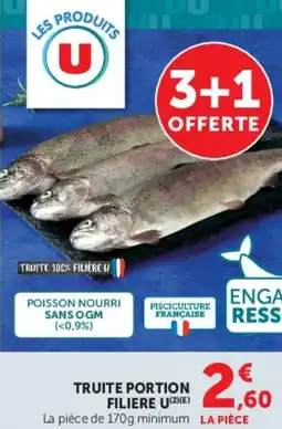 Hyper U TRUITE PORTION FILIERE U offre