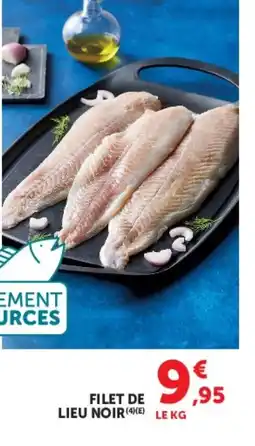 Hyper U FILET DE LIEU NOIR (4)(E) LEKG offre