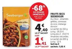Hyper U FRUITS SECS SEEBERGER offre
