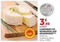 Hyper U CAMEMBERT DE NORMANDIE AOP GRAINDORGE offre