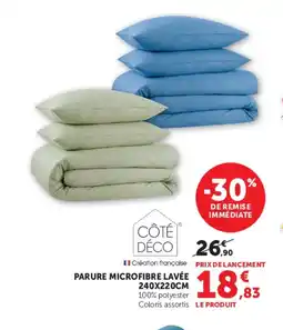 Hyper U PARURE MICROFIBRE LAVÉE offre