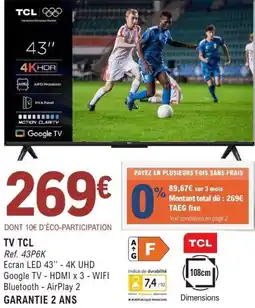 E.Leclerc Espace Culturel TV TCL offre