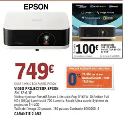E.Leclerc Espace Culturel VIDEO PROJECTEUR EPSON offre