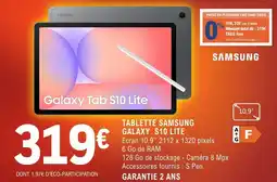 E.Leclerc Espace Culturel TABLETTE SAMSUNG GALAXY S10 LITE offre