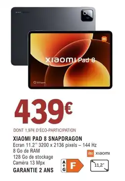 E.Leclerc Espace Culturel XIAOMI PAD 8 SNAPDRAGON offre