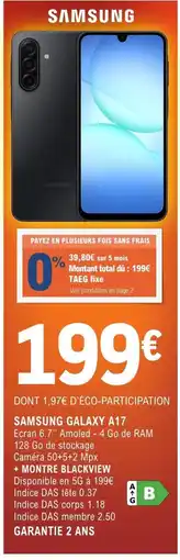 E.Leclerc Espace Culturel SAMSUNG GALAXY A17 offre
