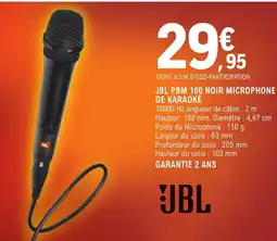 E.Leclerc Espace Culturel JBL PBM 100 NOIR MICROPHONE DE KARAOKÉ offre