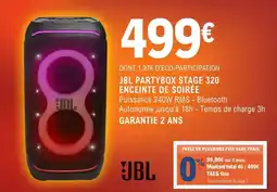 E.Leclerc Espace Culturel JBL PARTYBOX STAGE 320 ENCEINTE DE SOIRÉE offre