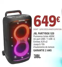 E.Leclerc Espace Culturel JBL PARTYBOX 520 offre