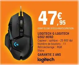 E.Leclerc Espace Culturel LOGITECH G LOGITECH G502 HERO offre