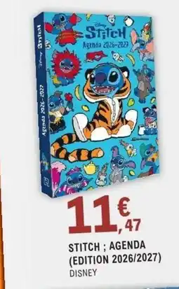 E.Leclerc Espace Culturel STITCH ; AGENDA EDITION 2026/2027 DISNEY offre