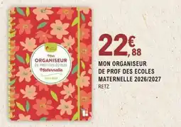 E.Leclerc Espace Culturel MON ORGANISEUR DE PROF DES ECOLES MATERNELLE 2026/2027 offre