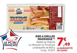 Bi1 RIBS A GRILLER MADRANGE offre