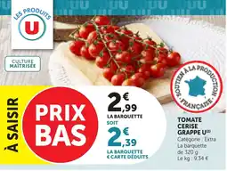 Bi1 TOMATE CERISE GRAPPE U offre