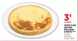 Bi1 TARTE FLAN NATURE PRIX MINI 6 PARTS offre