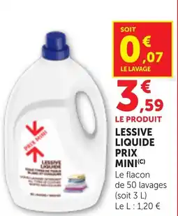 Bi1 LESSIVE LIQUIDE PRIX MINI offre
