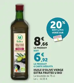 Bi1 HUILE D'OLIVE VIERGE EXTRA FRUITEE U BIO offre