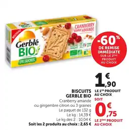 Bi1 BISCUITS LE GERBLE BIO offre