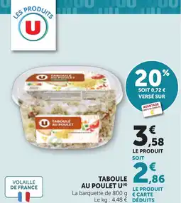 Bi1 TABOULE AU POULET U offre