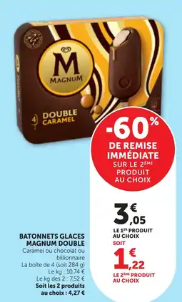 Bi1 BATONNETS GLACES MAGNUM DOUBLE offre
