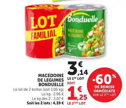 Bi1 MACEDOINE DE LEGUMES BONDUELLE offre