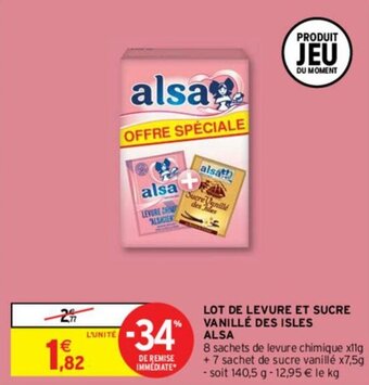 Intermarché Lot de levure et sucre vanillé des isles alsa offre