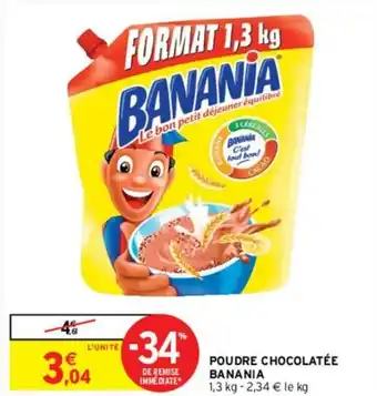 Intermarché Poudre chocolatée banania offre