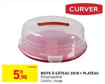 Intermarché Boite à gâteau 31cm + plateau offre