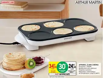 Intermarché Appareil à mini crêpes offre