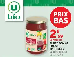 Hyper U Puree pomme fraise myrtille u offre