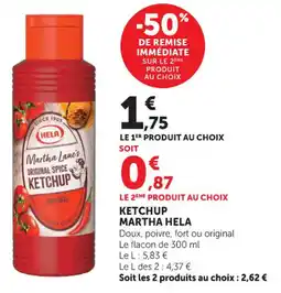 Hyper U Ketchup martha hela offre
