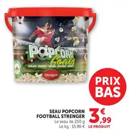 Hyper U Seau popcorn football strenger offre