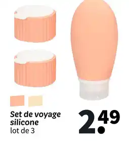 Wibra Set de voyage silicone offre