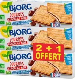 Auchan Bjorg biscuits bio fourrés chocolat noir bjorg offre