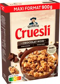 Auchan Quaker céréales cruesli chocolat noir quaker offre