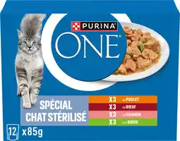 Auchan Purina effilés en sauce chat adulte stérilisé poulet boeuf saumon dinde purina one offre