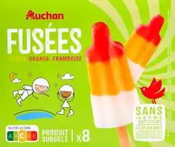 Auchan Auchan bâtonnets de glace fusées auchan offre