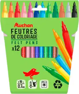 Auchan Auchan 12 feutres de coloriage auchan offre