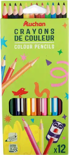 Auchan Auchan 12 crayons de couleurs auchan offre