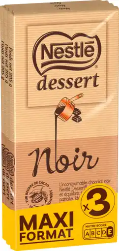 Auchan Nestle tablettes de chocolat noir nestlé dessert offre