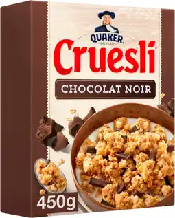 Auchan Supermarché Quaker céréales cruesli chocolat noir quaker offre