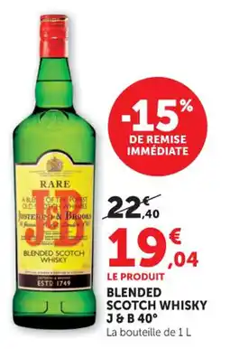 Hyper U Blended scotch whisky j & b 40 offre