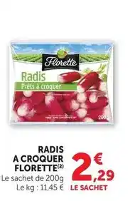 Hyper U Florette - radis a croquer offre