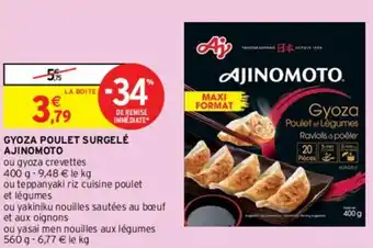 Intermarché Gyoza poulet surgelé ajinomoto offre