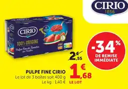 Hyper U Pulpe fine cirio offre