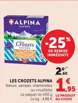 Hyper U Les crozets alpina offre