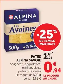 Hyper U Pates alpina savoie offre