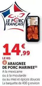 Super U Araignee de porc marine offre