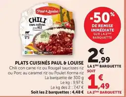 Super U Paul & louise - plats cuisines offre