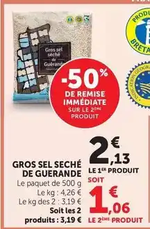 Super U Leader price - gros sel seche offre